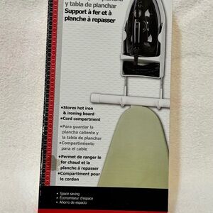 Iron and Ironing Board Holder - White